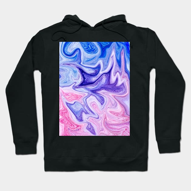 Pink Violet Marble Watercolor Abstract Hoodie by NewburyBoutique